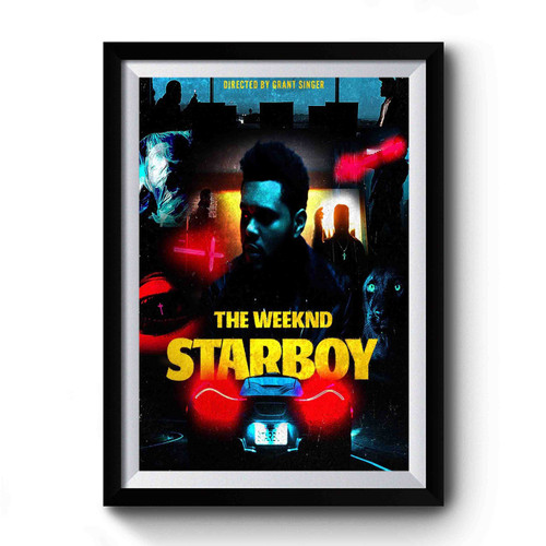 Daft Punk The Weeknd Starboy Metallic Rap Music Premium Poster
